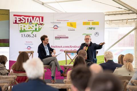 Dirk Hoffman, right, with Michael Barker at Festival of Fresh 2024